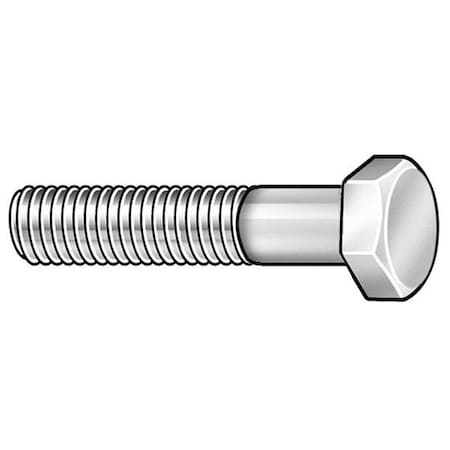 Grade A307, 3/8"-16 Hex Head Cap Screw, Zinc Plated Steel, 7 in L, 50 PK