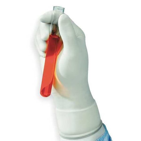 Cleanroom Gloves, 5 ISO Class, Nitrile, 12 in L, 5 mil, Off-White, XL, 100 PK