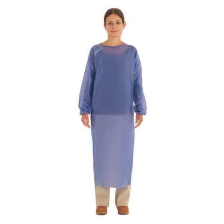 Apron, Vinyl, Blue, 54 in, XL