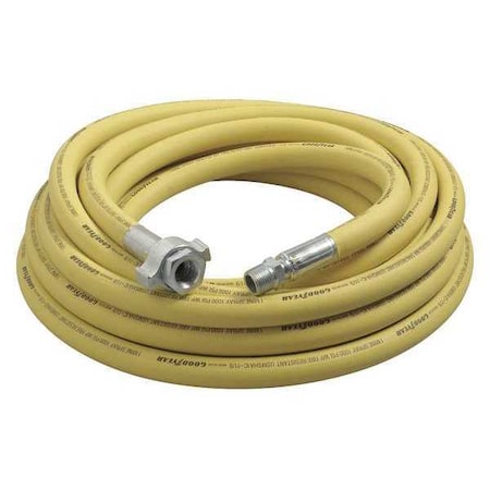 1-1/2" x 50 ft Nitrile Coupled Multipurpose Air Hose 1000 psi YL
