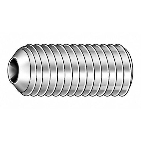 Socket Set Screw, Cup, 4-40x3/16, PK100
