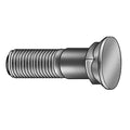 Square Neck Plow Bolt, 1"-8 Thrd Sz, 4 1/2 in L, Flat Head, Alloy Steel, Plain