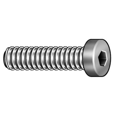 M3-0.50 Socket Head Cap Screw, Low Profile, Plain 18-8 Stainless Steel, 6 mm Length, 25 PK