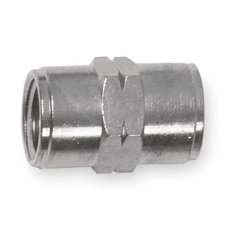 Coupling Nickel Plated Brass Female Coupling, 3/8 in Female NPT X 3/8 in Female NPT