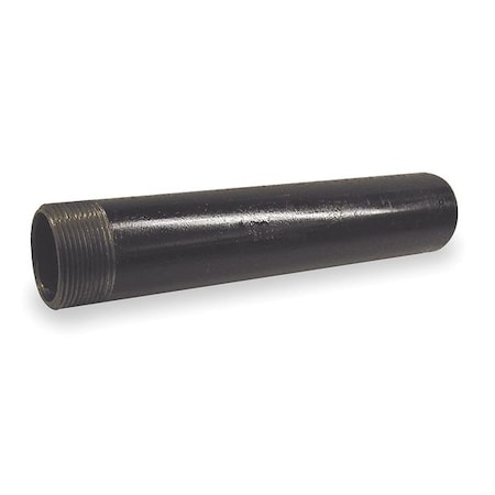 1/2" x 4" TOE Black Pipe Nipple Sch 80