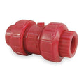 Ball Check Valve, 3/4 in Pipe Size, FNPT, Inline, Kynar PVDF Body, Schedule 80