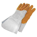 Gander Brand Welding Gloves, Gauntlet Cuff, Straight Thumb, Premium Deerskin, S, 1 PR