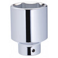 WESTWARD 3/4 in Drive, 41mm Metric Socket, 6 Points,  Steel, Chrome, 41 mm