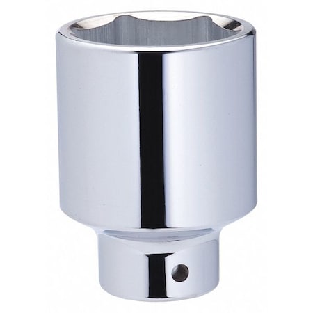 WESTWARD 3/4 in Drive, 41mm Metric Socket, 6 Points,  Steel, Chrome, 41 mm