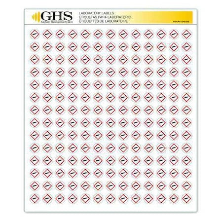 GHSLabel,1/2inH,1/2inW,Paper,PK1820
