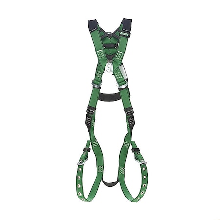 V-FORM(TM) Safety Harness Fall Protection Harness, M, 400 lb, Quick-Connect Chest/ Back D-Ring