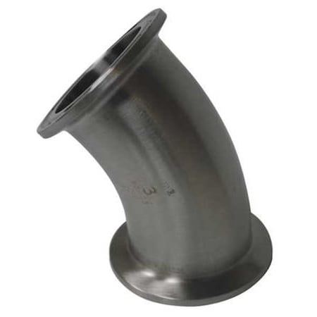 3" Clamp T316L SS 45 Degree Elbow