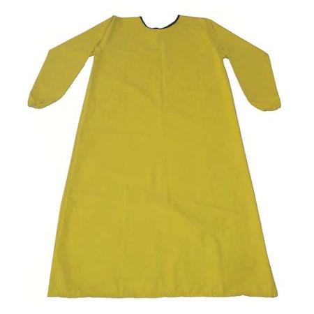 Apron, PVC, Serged, 11 mil, 46 1/2 in, Yellow, M