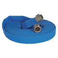 Fire Hose, Double Jacket, 50 ft Length, 1 1/2 in Hose Inside Dia., Polyurethane Hose Tube, Blue