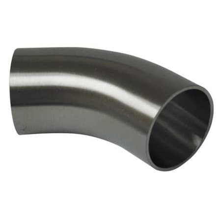 2-1/2" Butt Weld T304 SS Long Tangent 45 Degree Elbow