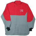 FR Coat, 12 cal/sq cm, 5XL, 10.1 oz/sq yd Hook-and-Loop, Zipper Closure