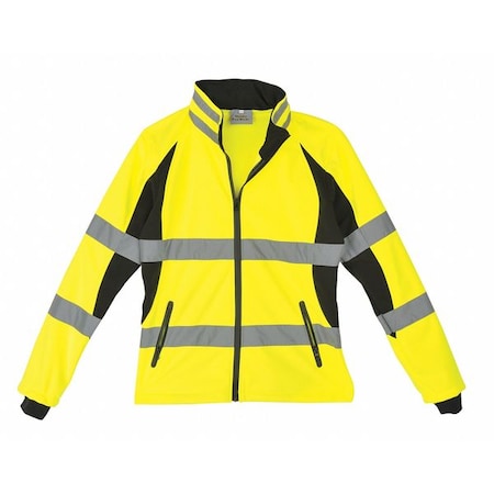 Women's Hi-Vis Jacket, DuPont(TM) PTFE fabric protector, Polymide, Class ANSI Class 2 Black/Yellow