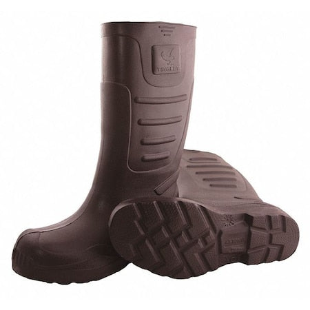 Men's Airgo Tall Rubber Boots, Plain Toe, 15" Height, Brown, 9