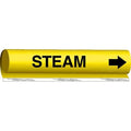 Pipe Marker,Steam,Yellow,1/2 to 1-3/8 In