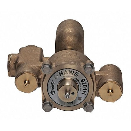 Emergency Mixing Valve, Brass, Yellow, For Use With, Eyewashes, Showers