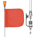 Warning Whip, White Whip, Orange Flag, Fiber Glass, Hot Plug with 12 in Pigtail, Lamp Socket