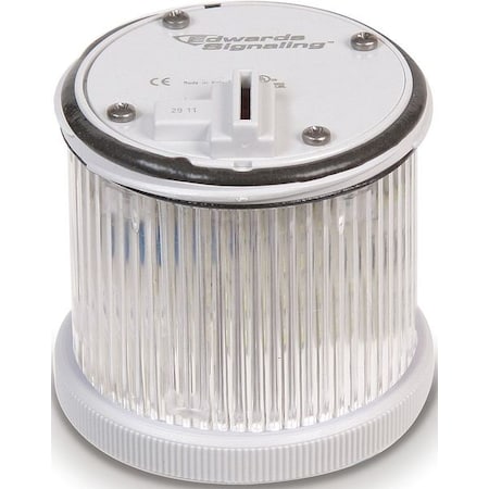Tower Light Module, 120V AC, Clear, 70 mm Dia., 3 1/8 in Height, LED, 270BC Series