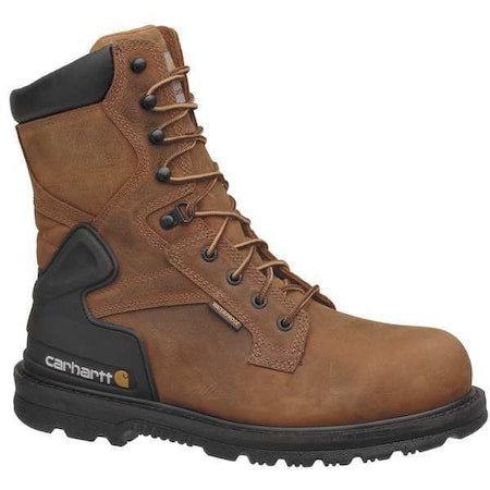 Men's 8-Inch Work Boot, 8 M, Steel Toe, 8 in H, Brown, CMW8200