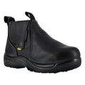 Men's Chelsea Boot, 8 W, Steel Toe, 6 in H, Black, FE690