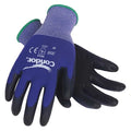 Coated Gloves, Polyurethane, Smooth, Palm, 3 Abrasion Level, Blue, M (8) 1 PR