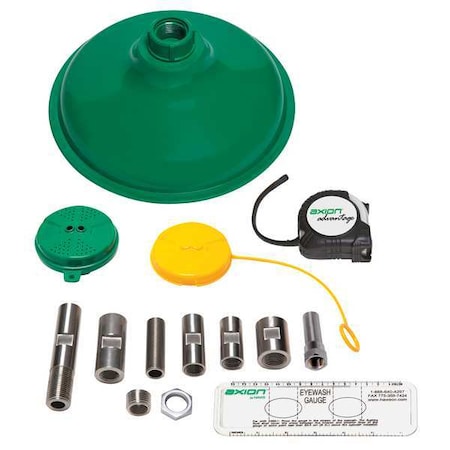Eyewash Station, Stainless Steel (Connecting Hardware), Green, For Use With, Shower