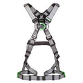 V-FIT Full Body Harness, 2XL, 400 lb., Quick-Connect Chest/ Tongue Leg Straps
