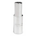 3/8 in Drive, 3/4" SAE Socket, 12 Points,  Steel, Blk Oxd, 3/4 in
