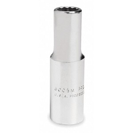 1/2 in Drive, 1/2" SAE Socket, 12 Points,  Steel, Blk Oxd, 1/2 in