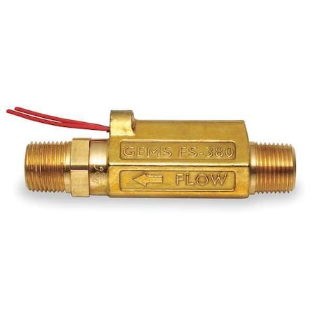 3/8" MNPT SPST NO Liquid Flow Switch 2 gpm
