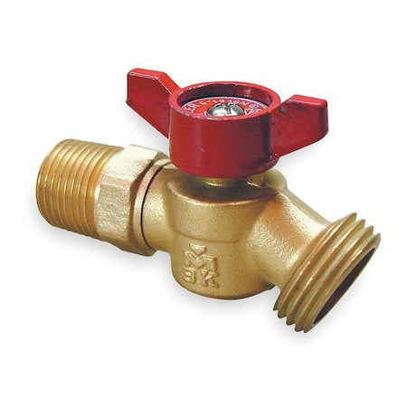 Hose Bibb,Quarter Turn,No Kink,1/2 In M
