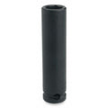 1/2 in Drive Impact Socket Deep Socket, black oxide, Steel,11 mm