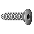 1/4"-28 Socket Head Cap Screw, Flat, Black Oxide Alloy Steel, 3/4 in Length, 100 PK