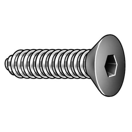 1/4"-28 Socket Head Cap Screw, Flat, Black Oxide Alloy Steel, 3/4 in Length, 100 PK