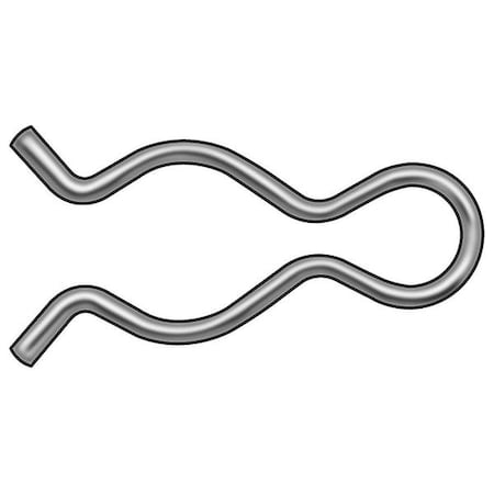 Bridge Cotter Pin, 1/8 in Dia, 2-9/32 in L, Stainless Steel, 50 PK