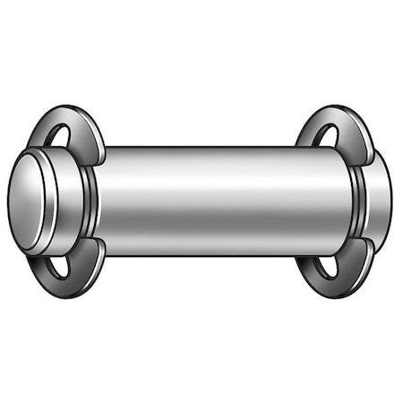 Grooved Clevis Pin, 3/8 in Dia, 2 in Usable Lg, Steel, 1 PK
