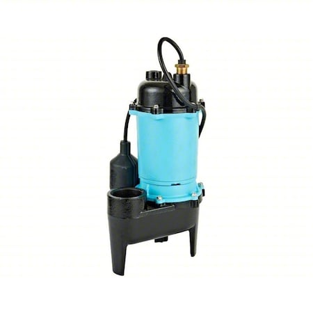 SewageEjectorPump,10ft,0.5hp,115VAC