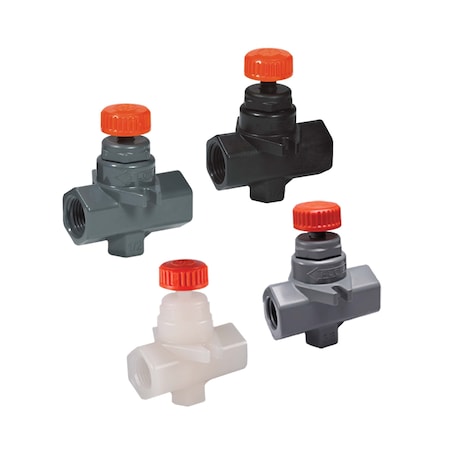 CPVC Needle Valves/FPM O-Ring, PTFE Seat