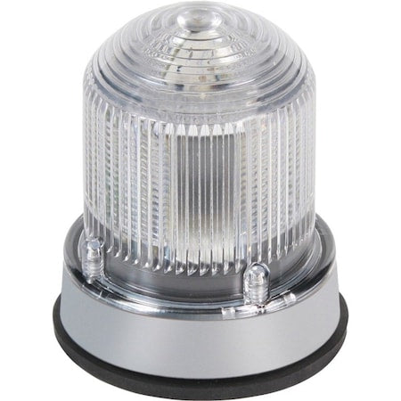 Warning Light, Amber, Green, Red, (6) LED, 120V AC, 65, 120, 240 FPM, 3 1/4 in Dia., Panel/Conduit