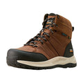Men's Hiker Shoe, 12 D, Leather, Natural Brown, 10060891