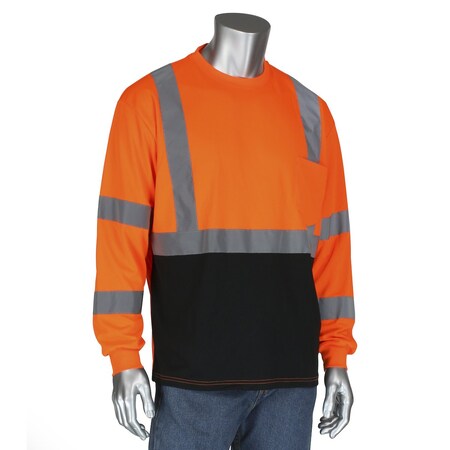 Long Sleeve Shirt,Lay Flat,Hi-Vis Orange