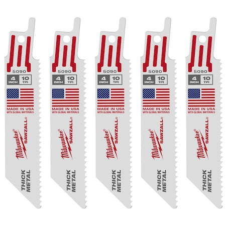 4" 10 TPI SAWZALL Blades (5 Pk)