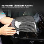 ABS Mirror Covers for Model 3/Y | 4 Finishes | 3M Tape | Scratch Protection | 3 Versions