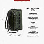 Vertx RLT 50L Duffel Bag - Haul 50L at 2.9 lbs & Repel Water - Built for Rugged Terrain