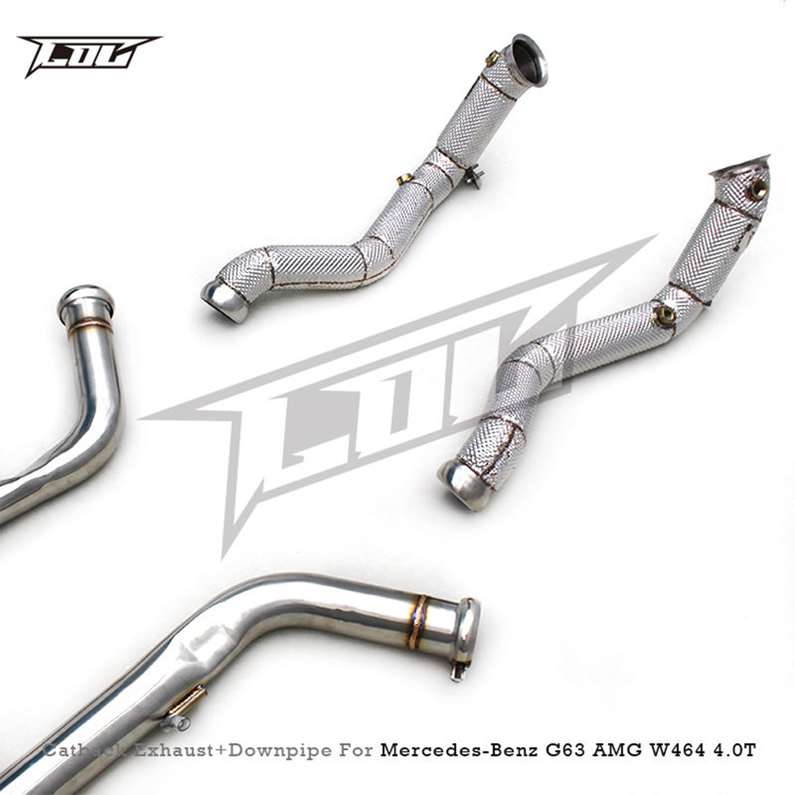 Titanium Catback Exhaust System with Free Flow Downpipes for Mercedes Benz G63 AMG W464 4.0T