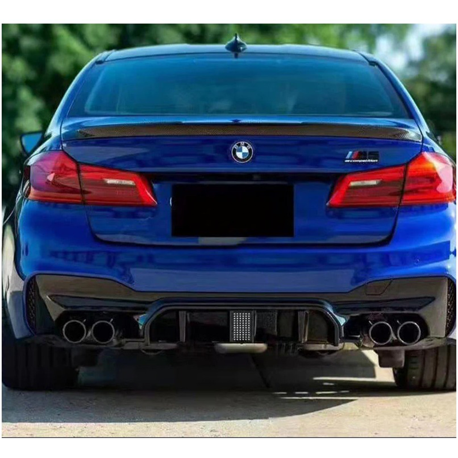 Carbon Fiber Rear Diffuser w/ LED for BMW F90 M5